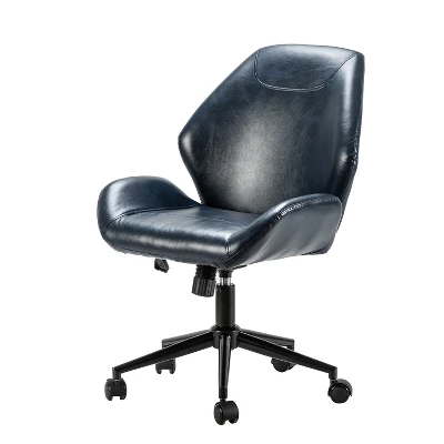 Juli Mid-Back Vegan Leather Office Task Chair With Adjustable Height Home Task Chair | Karat Home - Image 12