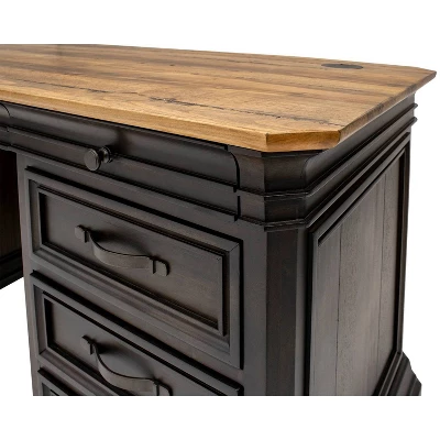 Sonoma Double Pedestal Desk Brown - Martin Furniture - Image 5