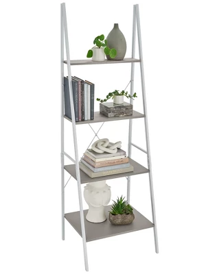 Book Shelf Ladder Shelf Mixed Material Taupe - ClosetMaid