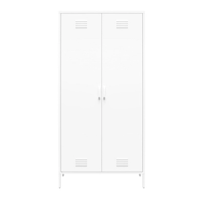 RealRooms Shadwick Tall 2 Door Closed Metal Storage Locker Cabinet - Image 5
