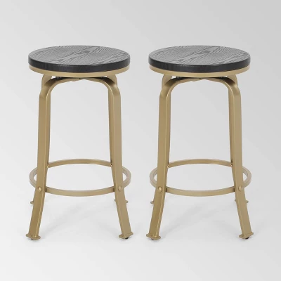 Set Of 2 Skyla Modern Industrial Swivel Counter Height Barstool - Christopher Knight Home - Image 7