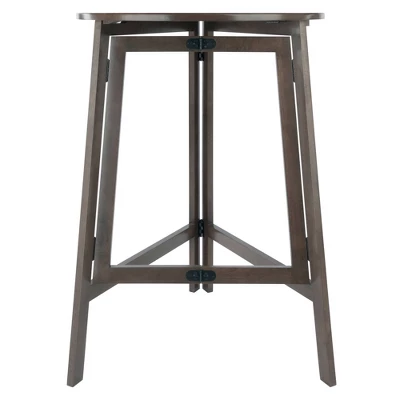 Torrance High Round Bar Height Table Oyster Gray - Winsome - Image 8