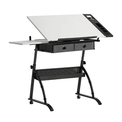Core Drawing Table And Stool Set Charcoal Black/White - Studio Designs - Image 9