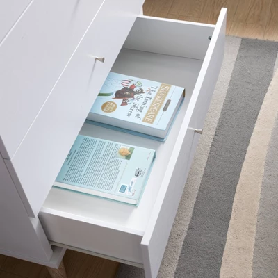 Retreat Mid-Century 4 Drawer Chest White - MiBasics - Image 2