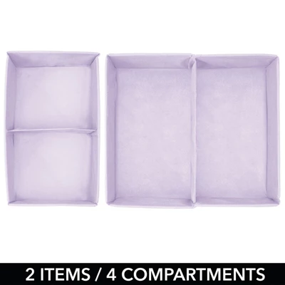 MDesign Fabric Dresser Drawer Storage Organizers, Set Of 8 - Image 4