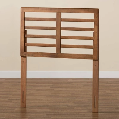 Twin Salome Wood Open Slat Headboard Walnut - Baxton Studio - Image 3