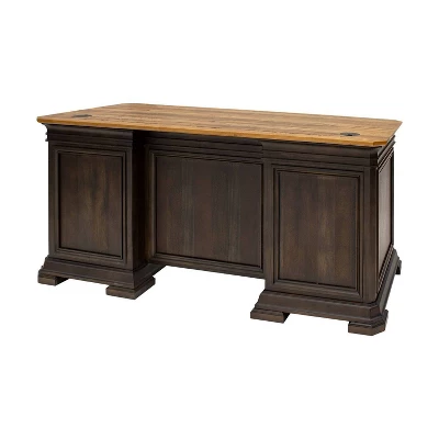 Sonoma Double Pedestal Desk Brown - Martin Furniture - Image 9