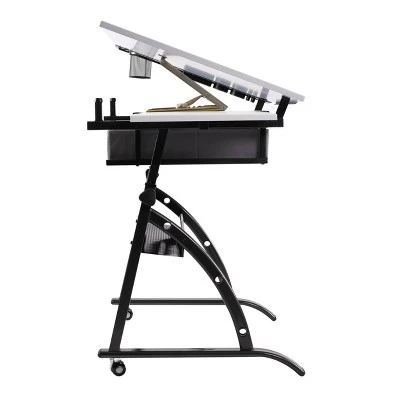 Core Drawing Table And Stool Set Charcoal Black/White - Studio Designs - Image 14