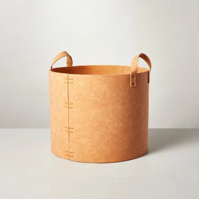 Faux Leather Storage Bin Camel Brown - Hearth & Hand™ With Magnolia - Image 6