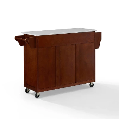 Eleanor Granite Top Kitchen Cart Mahogany - Crosley - Image 11