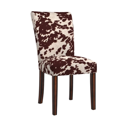 Set Of 2 Quinby Parson Dining Chair Wood Brown Cowhide - Inspire Q - Image 3
