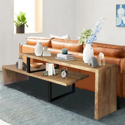 Constance 90° Rotation And Wide Extension Length From 55" To 107" Rectangle Console Table-The Pop Maison