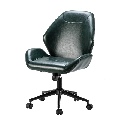 Juli Mid-Back Vegan Leather Office Task Chair With Adjustable Height Home Task Chair | Karat Home - Image 13